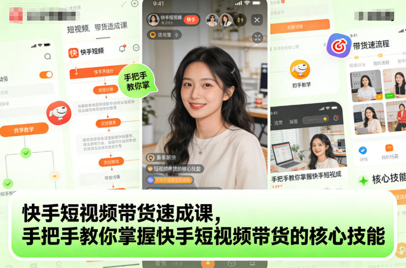 快手短视频带货速成课，手把手教你掌握快手短视频带货的核心技能-niguangts