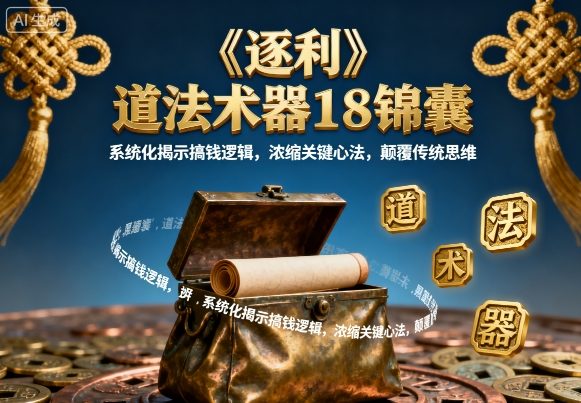 《逐利》道法术器18锦囊，系统化揭示搞钱逻辑，浓缩关键心法，颠覆传统思维(更新)-niguangts