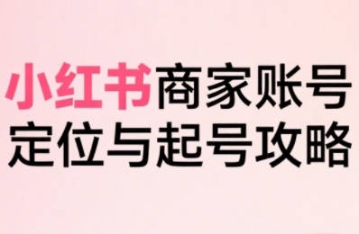 小红书电商全链路实战从定位到爆单，系统拆解小红书商家起号全流程(更新)-niguangts