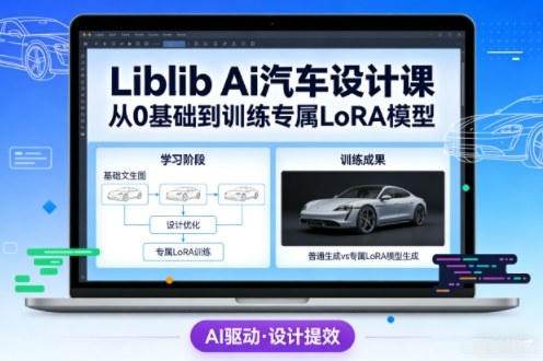 Liblib Ai汽车设计课，从0基础文生图，到教你训练专属设计和风格LoRA模型-niguangts