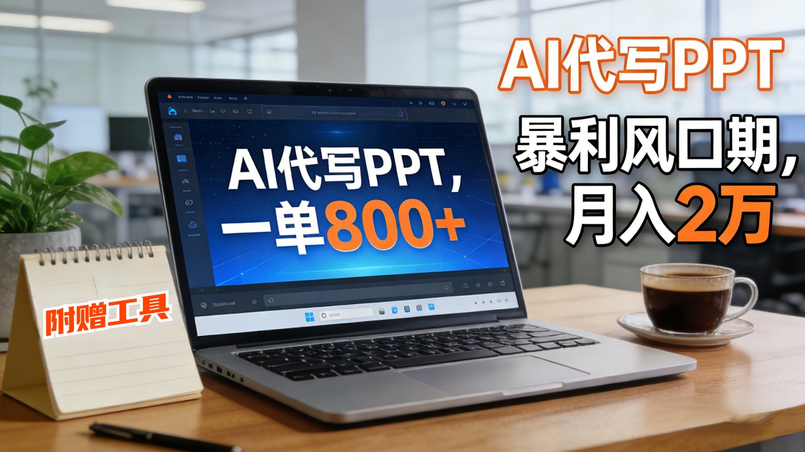 AI 代写做 PPT！一单狂赚 800+，风口期月入 2 万(工具 + 提示词直接送)-niguangts