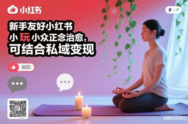 新手友好小红书小众正念治愈，玩法简单，可结合私域变现-niguangts