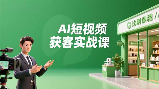 AI短视频获客实战课，数字人创作、实体行业应用、精准引流，30天获取客源月入6万+-niguangts