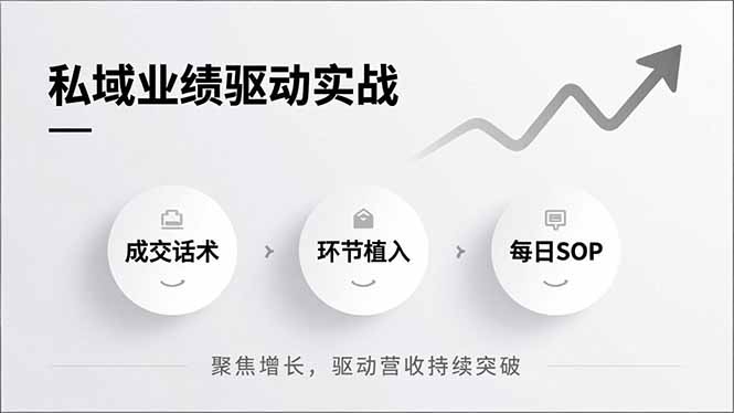 私域业绩驱动实战，成交话术、环节植入、每日SOP，聚焦增长，驱动营收持续突破-niguangts
