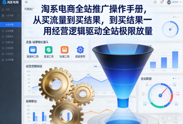 淘系电商全站推广操作手册，从买流量到买结果一用经营逻辑驱动全站极限放量-niguangts