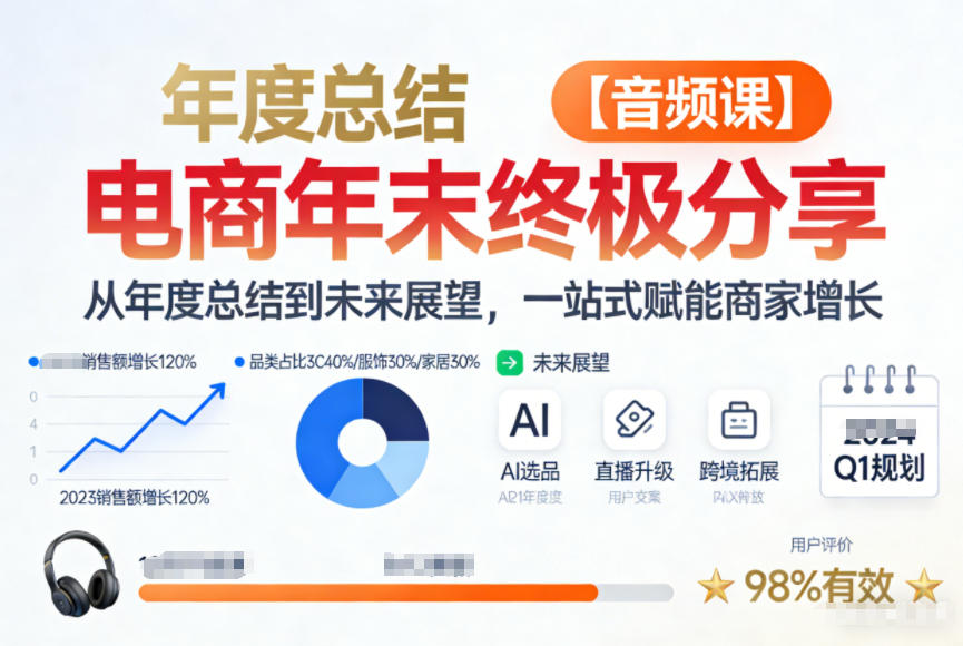 电商年未终极分享，从年度总结到未来展望，一站式赋能商家增长【音频课】-niguangts