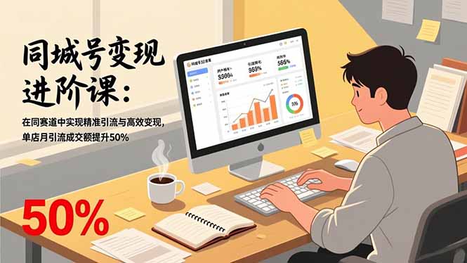 同城号变现进阶课：在同城赛道中实现精准引流与高效变现，单店月引流成交额提升50%-niguangts