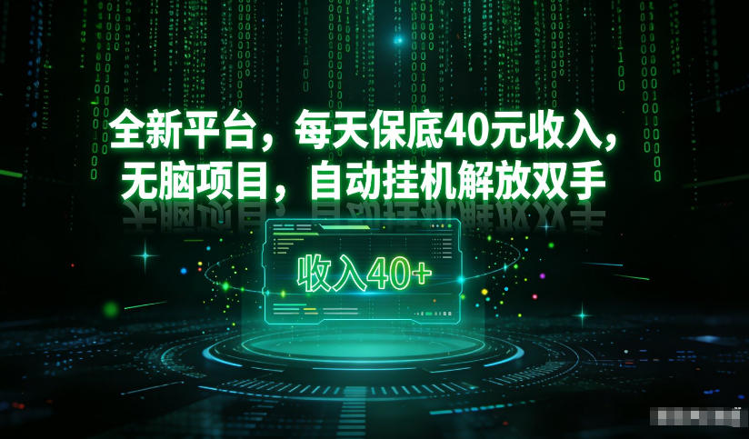最新看广平台，每天保底30-4米，无脑项目，自动挂G解放双手【揭秘】-niguangts