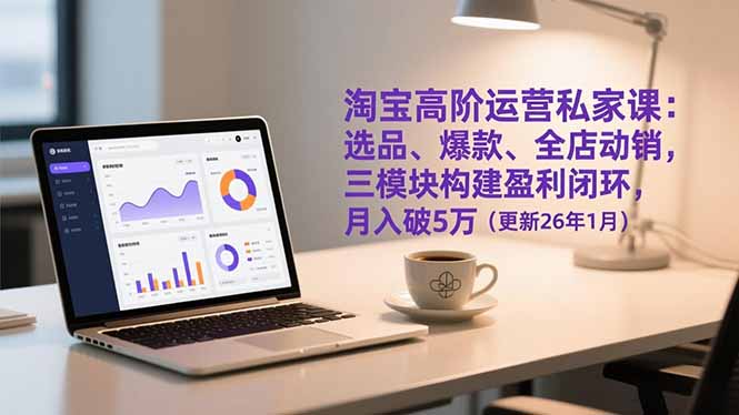 淘宝高阶运营私家课：选品、爆款、全店动销，三模块构建盈利闭环，月入破5万(更新26年1月-niguangts