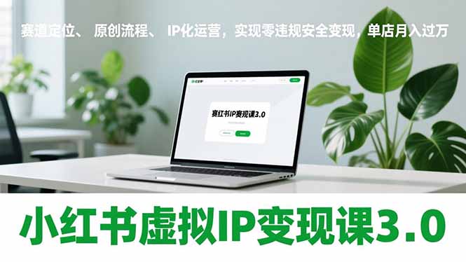 小红书虚拟IP变现课3.0，赛道定位、原创流程、IP化运营，实现零违规安全变现，单店月入过万-niguangts