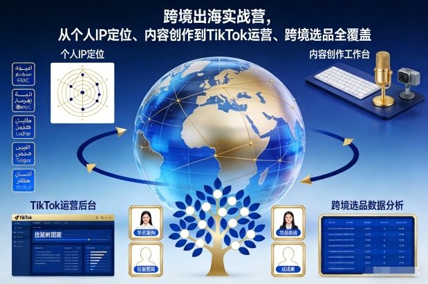 跨境出海实战营，从个人IP定位、内容创作到TikTok运营、跨境选品全覆盖-niguangts