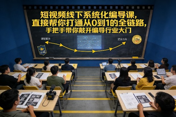 短视频线下系统化编导课，直接帮你打通从0到1的全链路，手把手带你敲开编导行业大门-niguangts