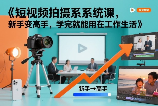 短视频拍摄系统课，新手变高手，学完就能用在工作生活-niguangts