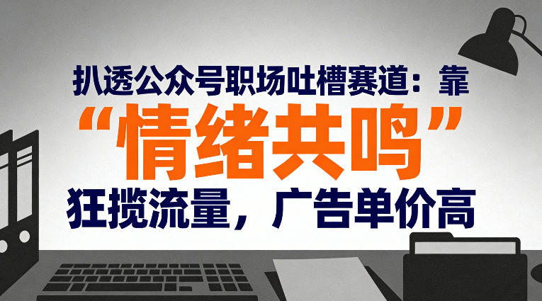 扒透公众号职场吐槽赛道：靠“情绪共鸣”狂揽流量，广告单价高-niguangts