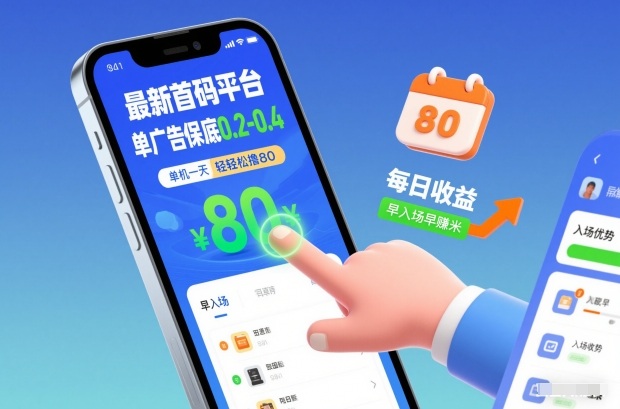 最新首码平台，单广告保底0.2-0.4，单机一天轻松撸80，早入场早賺米【揭秘】-niguangts