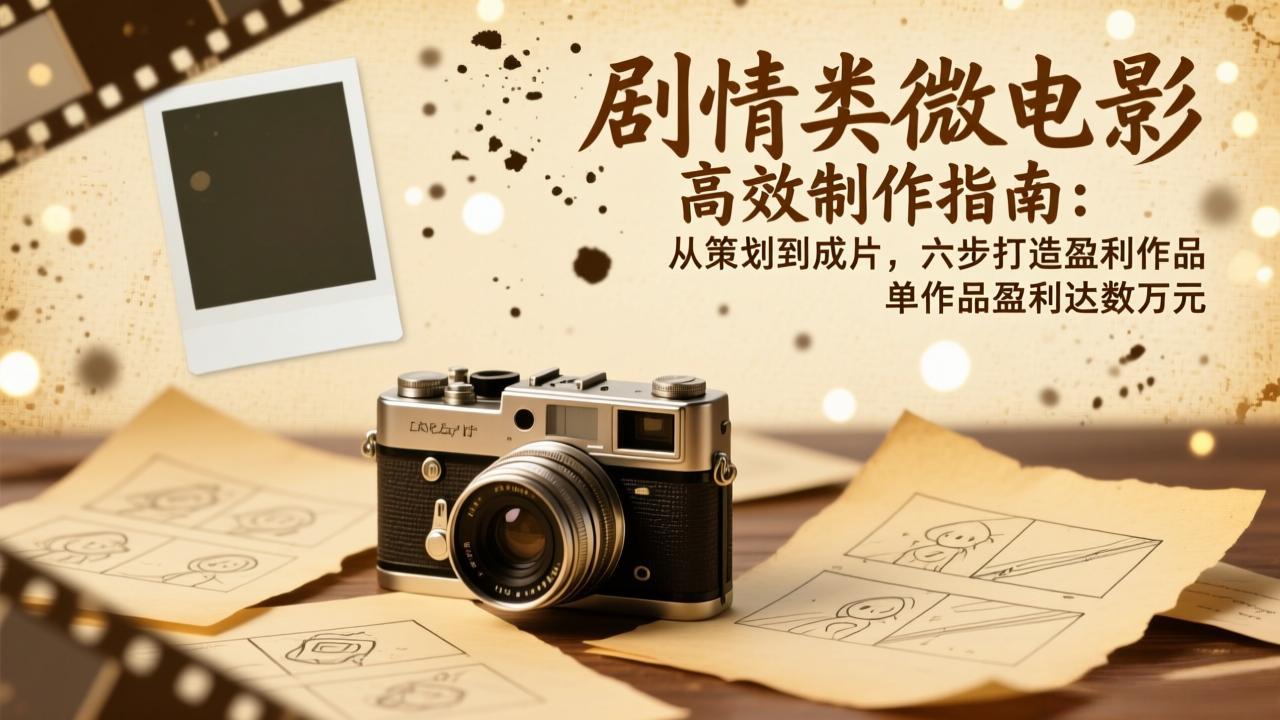 剧情类微电影高效制作指南：从策划到成片，六步打造盈利作品，单作品盈利达数万元-niguangts