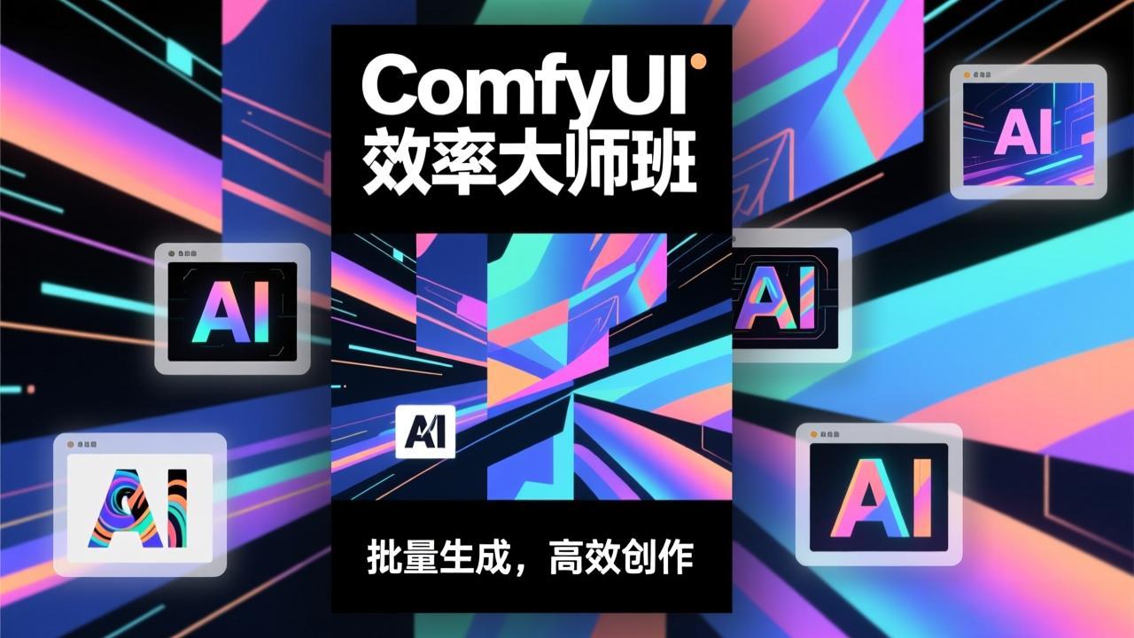 ComfyUI效率大师班：工作流搭建，批量生成，将个人AI出图效率提升5-10倍，月接单收入1-3万-niguangts