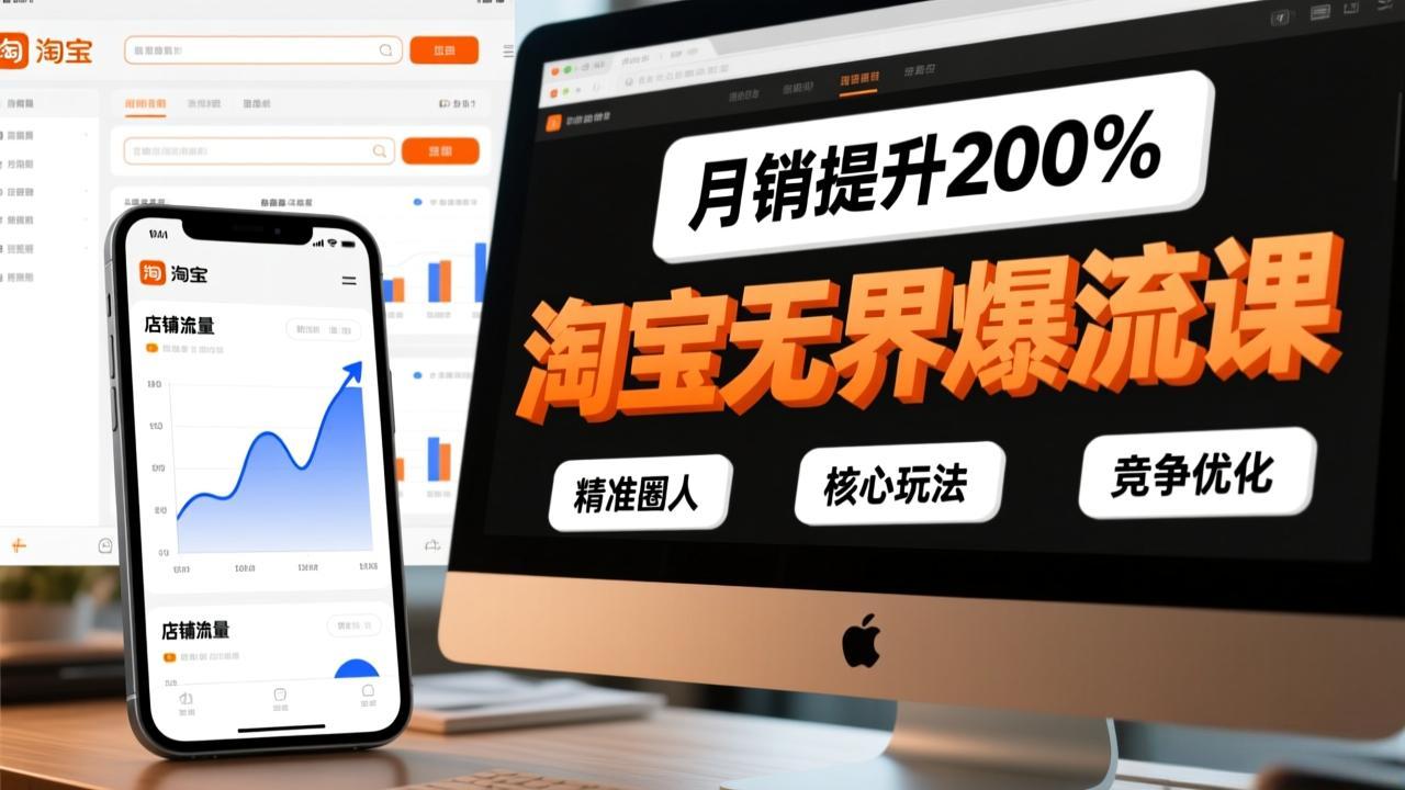 淘宝无界爆流课，精准圈人、核心玩法、竞争优化，快速引爆店铺流量，月销提升200%-niguangts