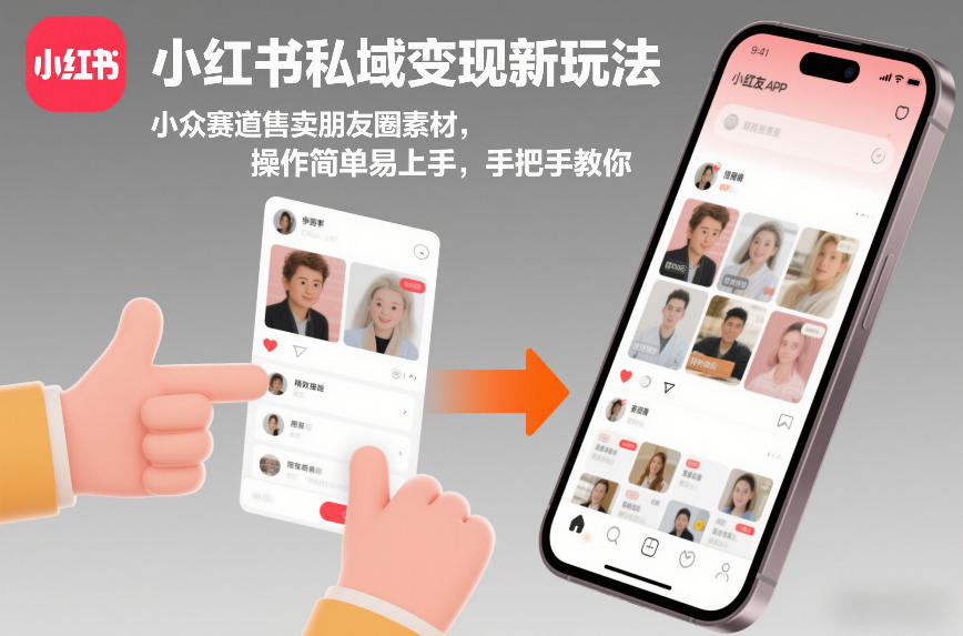 小红书私域变现新玩法，小众赛道售卖朋友圈素材，操作简单易上手，手把手教你-niguangts