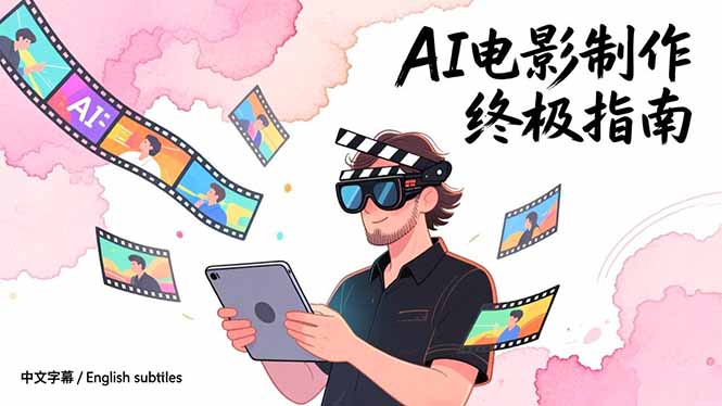 AI电影制作终极指南：从创意到成片，系统掌握智能影视全流程实战课(中英字幕-niguangts