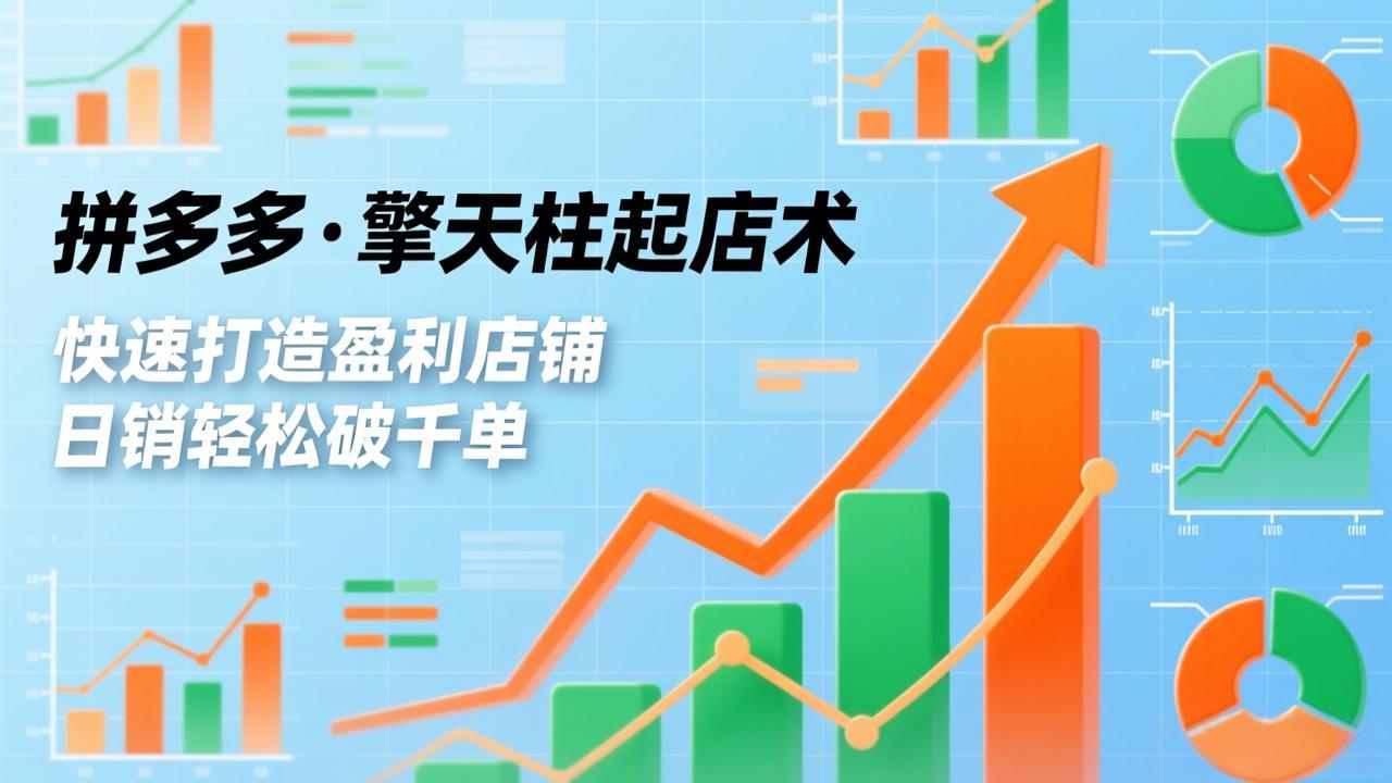 拼多多·擎天柱起店术，爆流布局、利润起飞、不断流，快速打造盈利店铺，日销轻松破千单-niguangts