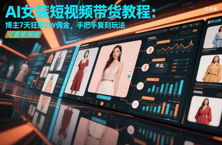 AI女装短视频带货教程：博主7天狂賺2W佣金，手把手复刻玩法，可直接照搬-niguangts