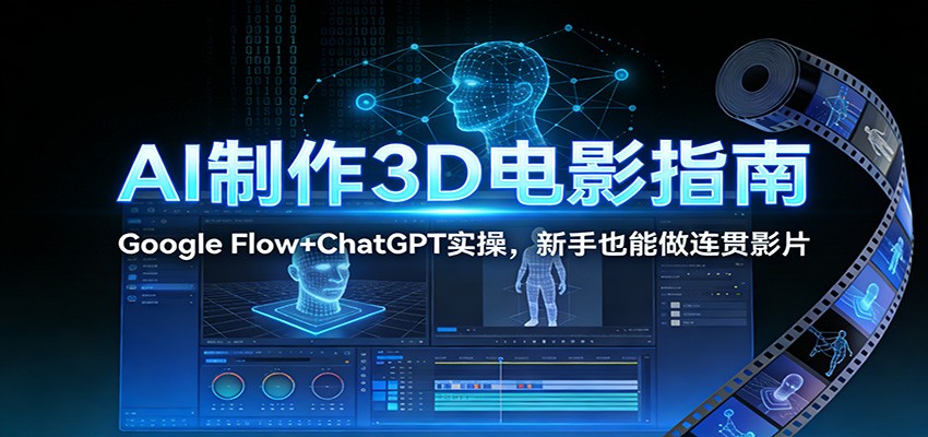AI制作3D电影指南：Google Flow+ChatGPT实操，新手也能做连贯影片-niguangts