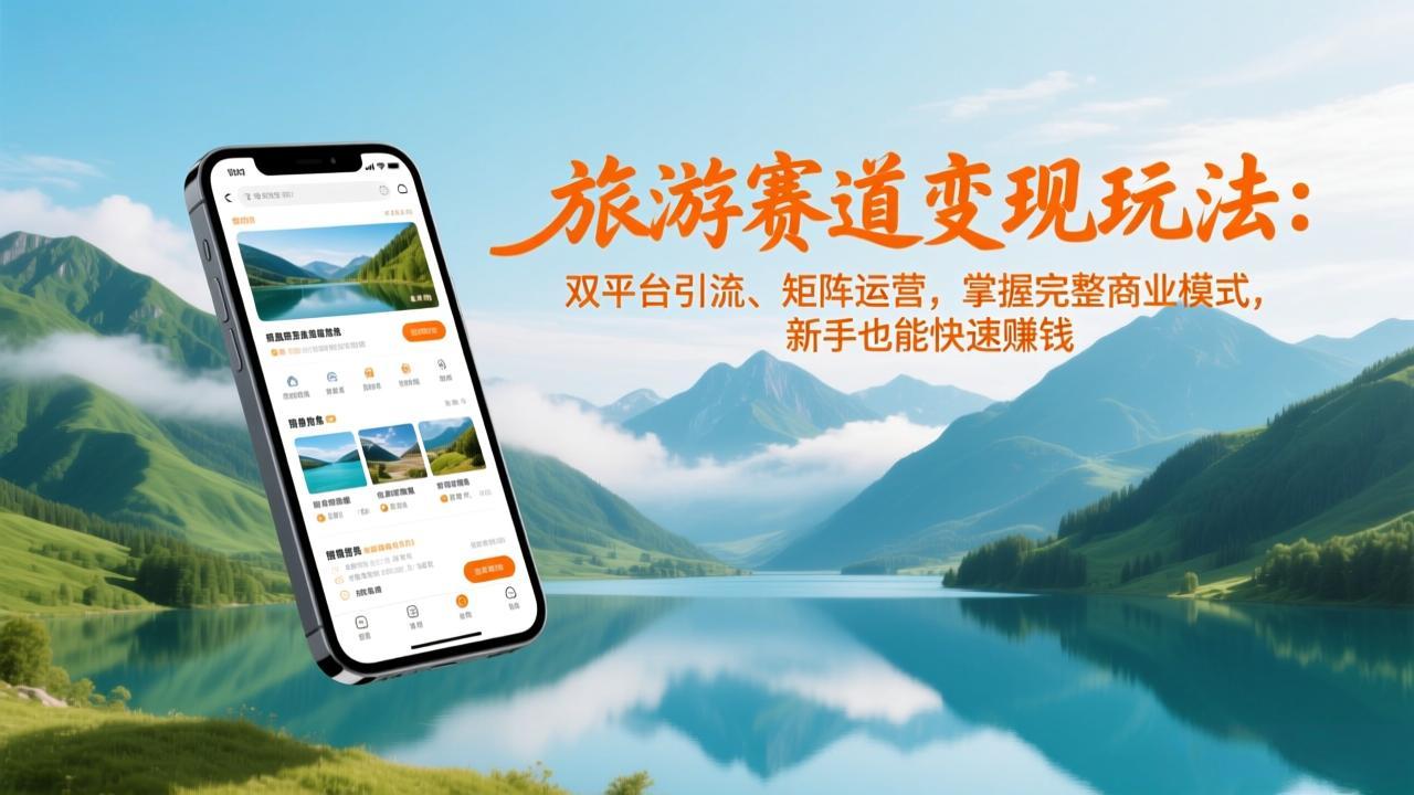 旅游赛道变现玩法：双平台引流、矩阵运营，掌握完整商业模式，新手也能快速赚钱-niguangts