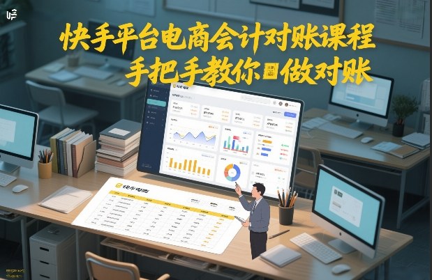 快手平台电商会计对账课程，手把手教你做对账-niguangts