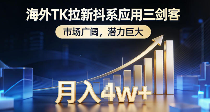 海外TK拉新抖系应用三剑客，市场广阔，潜力巨大，月入1w+-niguangts