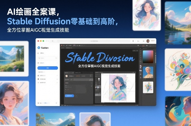 AI绘画全案课，Stable Diffusion零基础到高阶，全方位掌握AIGC视觉生成技能-niguangts