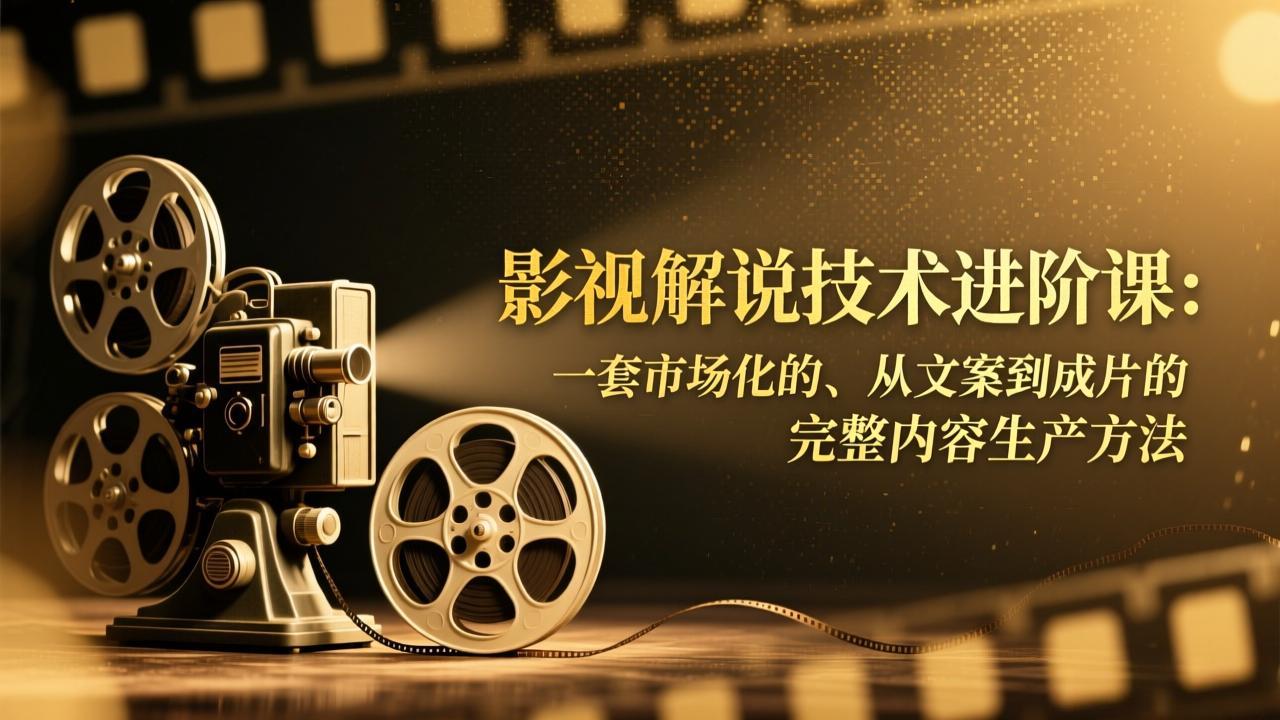 影视解说技术进阶课：一套市场化的、从文案到成片的完整内容生产方法-niguangts