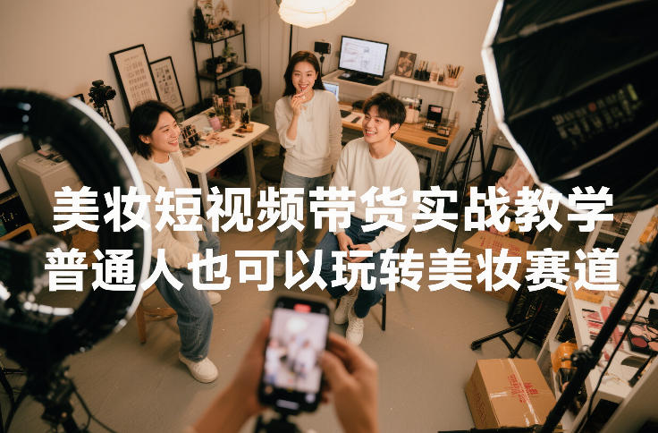 美妆短视频带货实战教学，普通人也可以玩转美妆赛道-niguangts