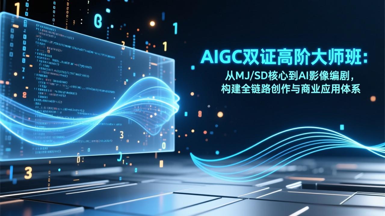AIGC双证高阶大师班：从MJ/SD核心到AI影像编剧，构建全链路创作与商业应用体系-niguangts