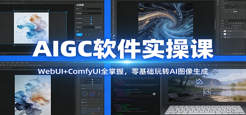 AIGC软件实操课：WebUI+ComfyUI全掌握，零基础玩转AI图像生成-niguangts