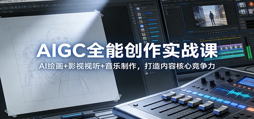 AIGC全能创作实战课：AI绘画+影视视听+音乐制作，打造内容核心竞争力-niguangts