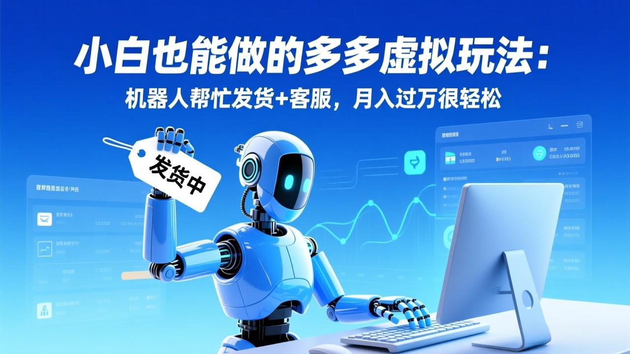 小白也能做的多多虚拟玩法：机器人帮忙发货+客服，月入过万很轻松-niguangts