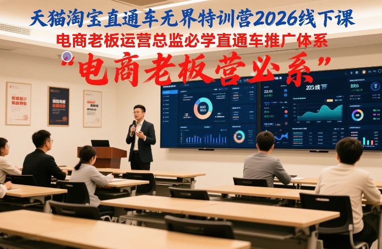 天猫淘宝直通车无界特训营2026线下课，电商老板运营总监必学直通车推广体系-niguangts