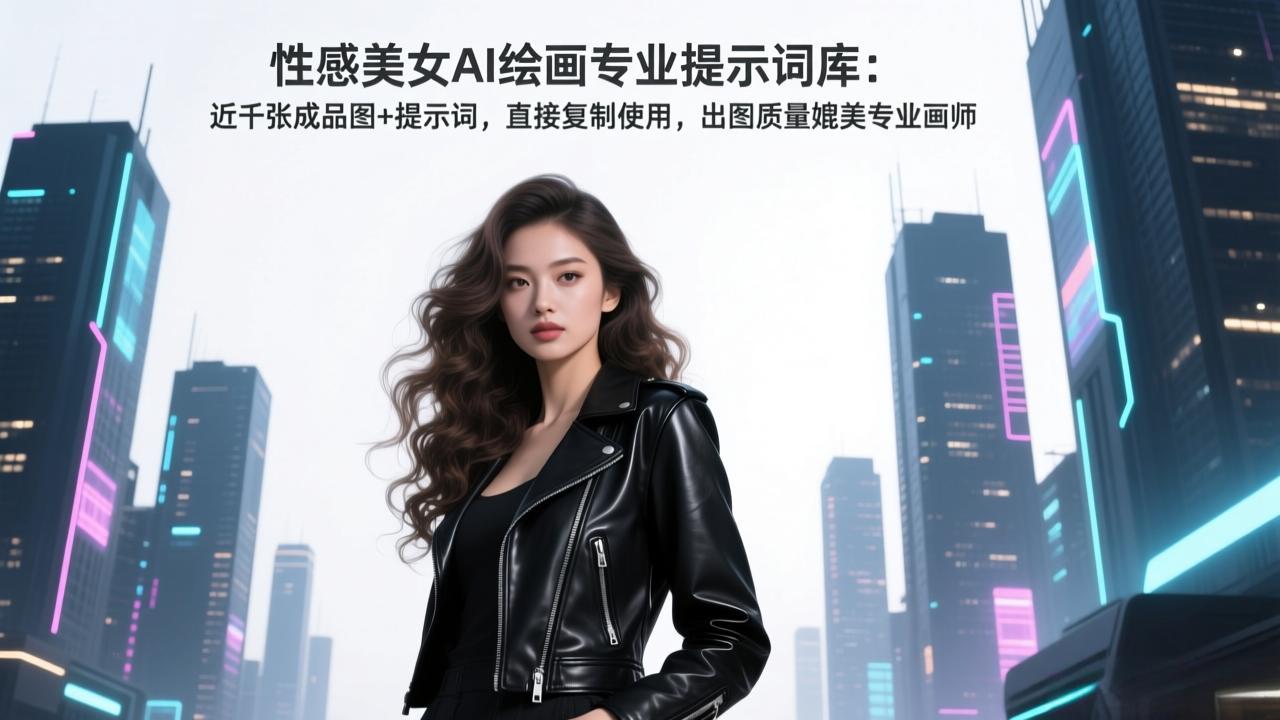 性感美女AI绘画专业提示词库：近千张成品图+提示词，直接复制使用，出图质量媲美专业画师-niguangts