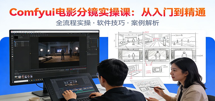 ComfyUI电影分镜实操课：分镜一致性，全流程AI视频制作，零基础也能做专业分镜-niguangts