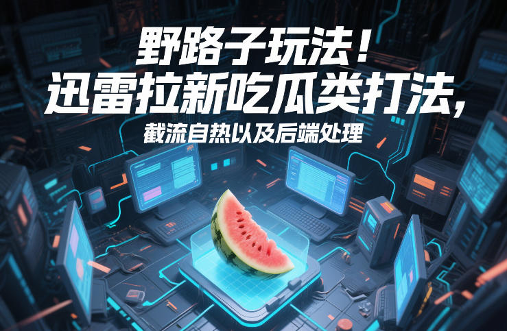 野路子玩法！迅雷拉新吃瓜类打法，截流自热以及后端处理-niguangts