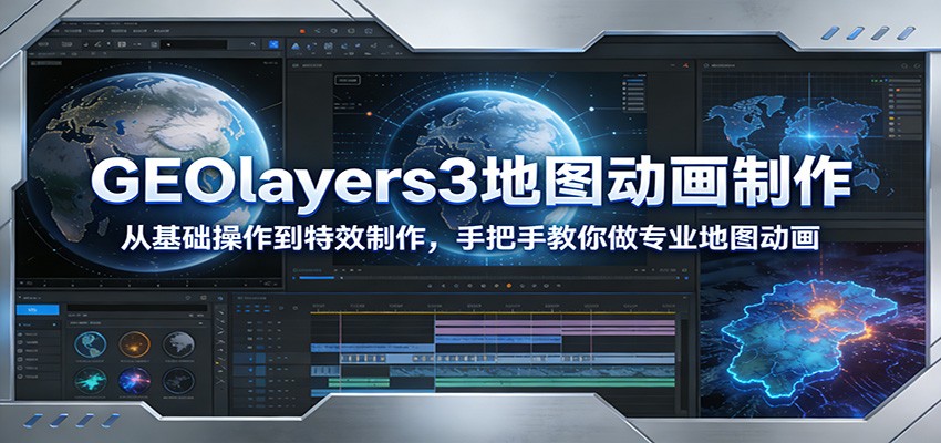 GEOlayers3地图动画制作：从基础操作到特效制作，手把手教你做专业地图动画-niguangts