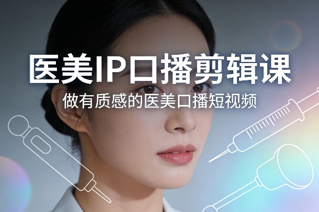 医美IP口播剪辑课，做有质感的医美口播短视频-niguangts