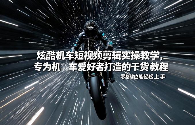 炫酷机车短视频剪辑实操教学，专为机车爱好者打造的干货教程，零基础也能轻松上手-niguangts