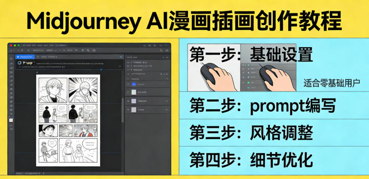 利用Midjourney AI人工智能轻松创作漫画插画教程，零基础创作完整漫画插画-niguangts