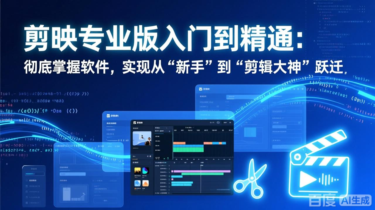剪映专业版入门到精通：彻底掌握软件，实现从“新手”到“剪辑大神”跃迁-niguangts