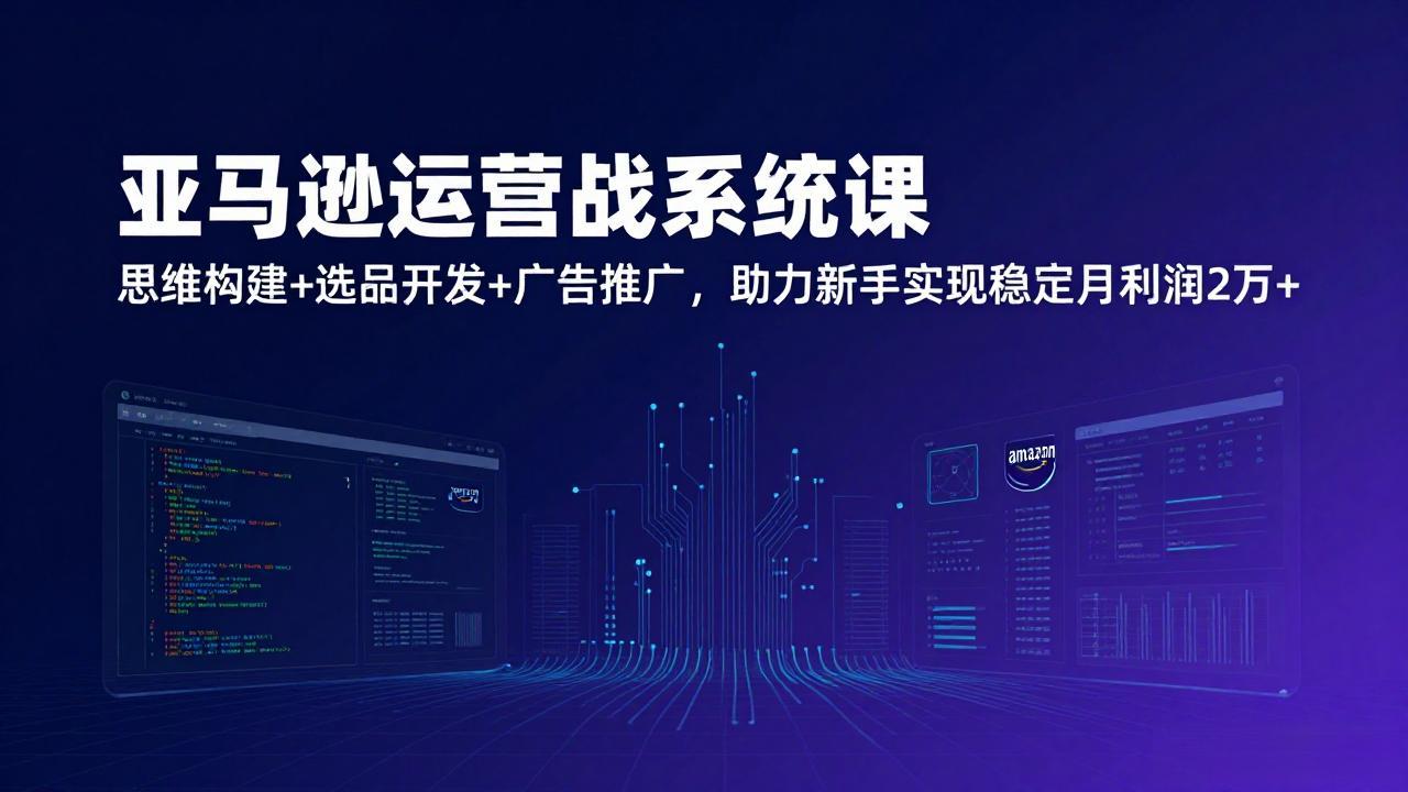 亚马逊运营实战系统课，思维构建+选品开发+广告推广，助力新手实现稳定月利润2万+(更新-niguangts
