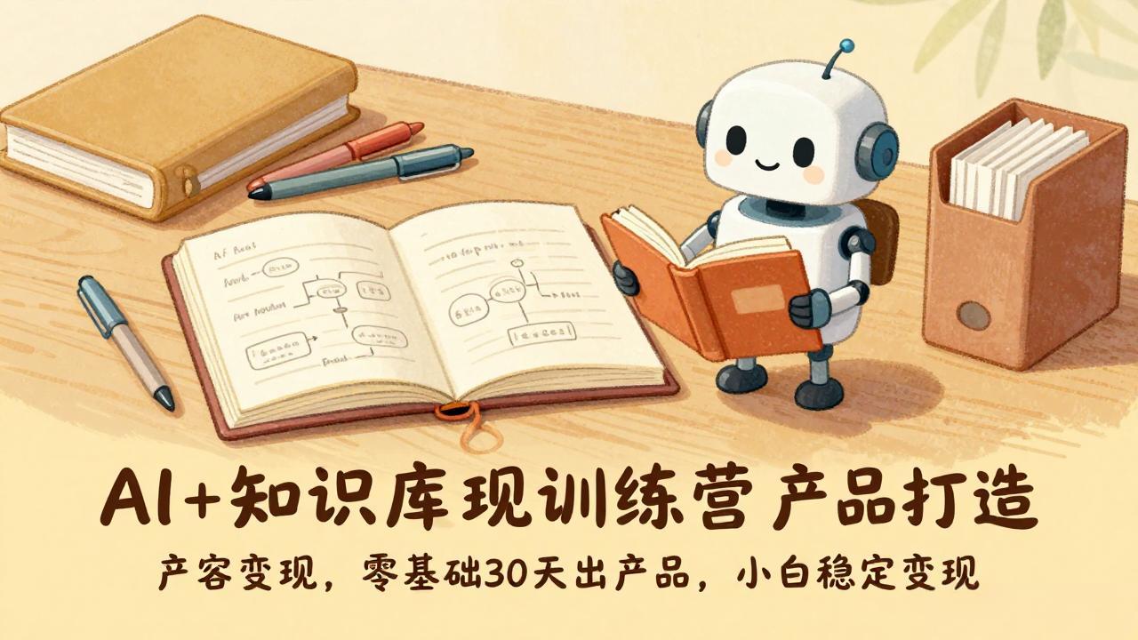 AI+知识库变现训练营，产品打造、内容创作、全平台变现，零基础30天出产品，小白稳定变现-niguangts