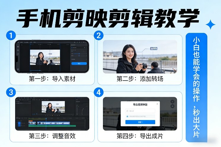 手机剪映剪辑教学，小白也能学会的操作，秒出大片-niguangts