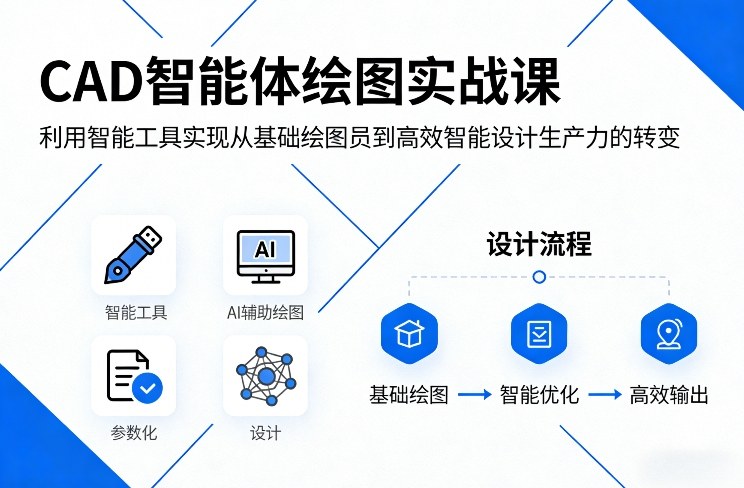CAD智能体绘图实战课，利用智能工具，实现从基础绘图员到高效智能设计生产力的转变-niguangts